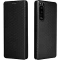 Mtp Products Sony Xperia 5 III Flip-deksel - Karbonfiber - Svart