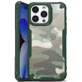 Mtp Products iPhone 15 Plus Anti-Shock Hybrid-deksel - Kamuflasje - Grønn