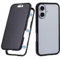 Mtp Products iPhone 16 Plus Magnetisk Deksel med Herdet Glass - Privacy