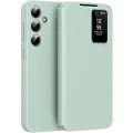 Mtp Products Samsung Galaxy S24 Smart Clear View Flip-etui med kortspor - lysegrønn