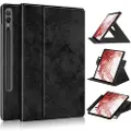 Mtp Products Samsung Galaxy Tab S9+ 360 Roterende Folio-etui - Svart