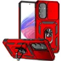 Mtp Products Samsung Galaxy A54 5G Hybrid-deksel med Roterende Ring med Kameraskjold - Rød