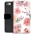Mtp Products iPhone 6 / 6S Premium Lommebok-deksel - Rosa Blomster