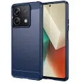 Mtp Products Xiaomi Redmi Note 13 Børstet TPU Deksel - Karbonfiber - Blå