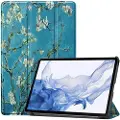 Mtp Products Samsung Galaxy Tab S9 Tri-Fold Series Smart Folio-etui - Hvit Blomster