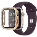 Mtp Products Rhinestone Dekorative Apple Watch SE (2022)/SE/6/5/4 Deksel med Skjermbeskytter - 40mm - Gull