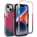 Mtp Products Stylish Gradient iPhone 14 Plus Hybrid-deksel - Rød