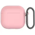 Mtp Products AirPods 4 Silikondeksel med Karabinkroken - Rosa