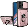 Mtp Products iPhone 17 Hybrid-deksel med Roterende Ring med Kameraskjold - Roségull