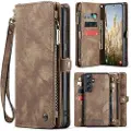 CASEME Samsung Galaxy S24 FE 008 2-i-1 Multifunksjonell Lommebok-deksel - Brun