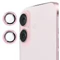 Mtp Products iPhone 16/16 Plus Hat Prince Glitter Kamera Linse Beskyttelse - Rosa