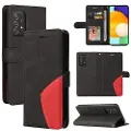 Mtp Products Bi-Color Series Samsung Galaxy A52 5G, Galaxy A52s Lommebok-deksel - Svart