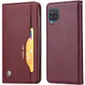Mtp Products Card Set Series Samsung Galaxy A22 4G Lommebok-deksel - Vinrød