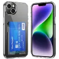 Mtp Products iPhone 15 Gjennomsiktig Deksel med Kortholder
