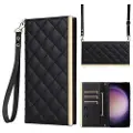 Mtp Products Samsung Galaxy S23 Luksuriøst Vattert Lommeboketui - Svart