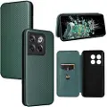 Mtp Products OnePlus 10T/Ace Pro Flip-deksel - Carbon Fiber - Grønn