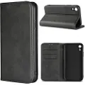 Mtp Products iPhone XR Retro Lommebok-deksel med Magnetisk Lukning - Svart