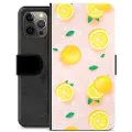 Mtp Products iPhone 12 Pro Max Premium Lommebok-deksel - Sitronmønster