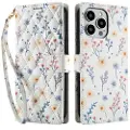 Mtp Products iPhone 16 Pro Rombisk blomsterlommebok-etui - fargerike blomster