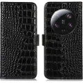 Mtp Products Crocodile Series Xiaomi 13 Ultra Lommebok-deksel I Lær med RFID - Svart