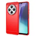 Mtp Products Xiaomi Redmi 14C Børstet TPU Deksel - Karbonfiber - Rød