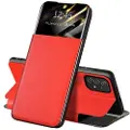 Mtp Products Samsung Galaxy A52 5G, Galaxy A52s Front Smart View Flip-deksel - Rød