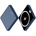 Mtp Products E30 10000mAh 15W trådløs lading PD + QC 20W magnetisk absorbert powerbank ekstern batteripakke telefonlader - blå