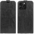 Mtp Products iPhone 16 Pro Vertikalt Flip-Deksel med Kortlomme - Svart