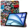 Mtp Products iPad Air 13 (2024) Tri-Fold Series Smart Folio-etui - Graffiti