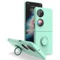 Mtp Products Huawei P50 Pocket Deksel med Ring Holder - Lysecyan