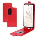 Mtp Products Honor 70 Pro Vertikalt Flip-Deksel med Kortlomme - Rød