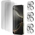 Mtp Products iPhone 16 Pro Max Herdet Glass Beskyttelsessett - 6 Stk. - Klar