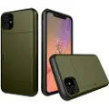 Mtp Products iPhone 11 Hybrid-deksel med Skyvekortspor - Army Grøn