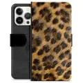 Mtp Products iPhone 13 Pro Premium Lommebok-deksel - Leopard