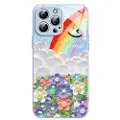 Mtp Products iPhone 15 Pro Smil og Regnbue Hybrid-deksel - Blå