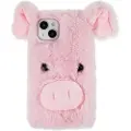 Mtp Products Fluffy Plush iPhone 14 Plus Hybrid-deksel - Rosa Gris