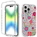 Mtp Products Sweet Armor Series iPhone 14 Pro Max Hybrid-deksel - Fargerike blomster