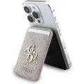 GUESS 4G-kortholder med metallogo og stativ - MagSafe-kompatibel - Rosa
