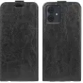 Mtp Products Motorola Moto G54 Vertikalt Flip-Deksel med Kortlomme - Svart