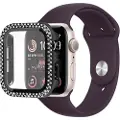 Mtp Products Rhinestone Dekorative Apple Watch SE (2022)/SE/6/5/4 Deksel med Skjermbeskytter - 40mm - Svart