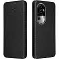 Mtp Products Oppo Reno10 Pro+ Flip-deksel - Karbonfiber - Svart