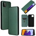 Mtp Products Samsung Galaxy A22 5G, Galaxy F42 5G Flip-deksel - Carbon Fiber - Grønn