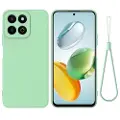 Mtp Products Honor 200 Smart/X7c 4G/5G Flytende silikon-deksel med håndstropp - grønn