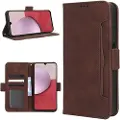 Mtp Products Samsung Galaxy A14/A14 5G Lommebok-deksel med Kortholder - Brun