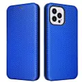 Mtp Products iPhone 14 Pro Max Flip-deksel - Karbonfiber - Blå