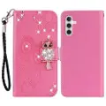 Mtp Products Samsung Galaxy A54 5G Uggle Rhinestone Lommebok-deksel - Varm Rosa