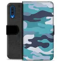 Mtp Products Samsung Galaxy A50 Premium Lommebok-deksel - Blå Kamuflasje