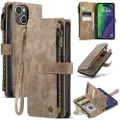 CASEME iPhone 16 Plus C30 Multifunksjonell Lommebok-deksel - Brun