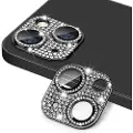 Mtp Products iPhone 15/15 Plus Hat Prince Glitter Kamera Linse Beskyttelse - Svart