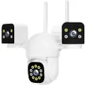 Mtp Products PC288-B3Y10-2MP Triple-Lens WiFi-overvåkningskamera PTZ med 64GB minnekort